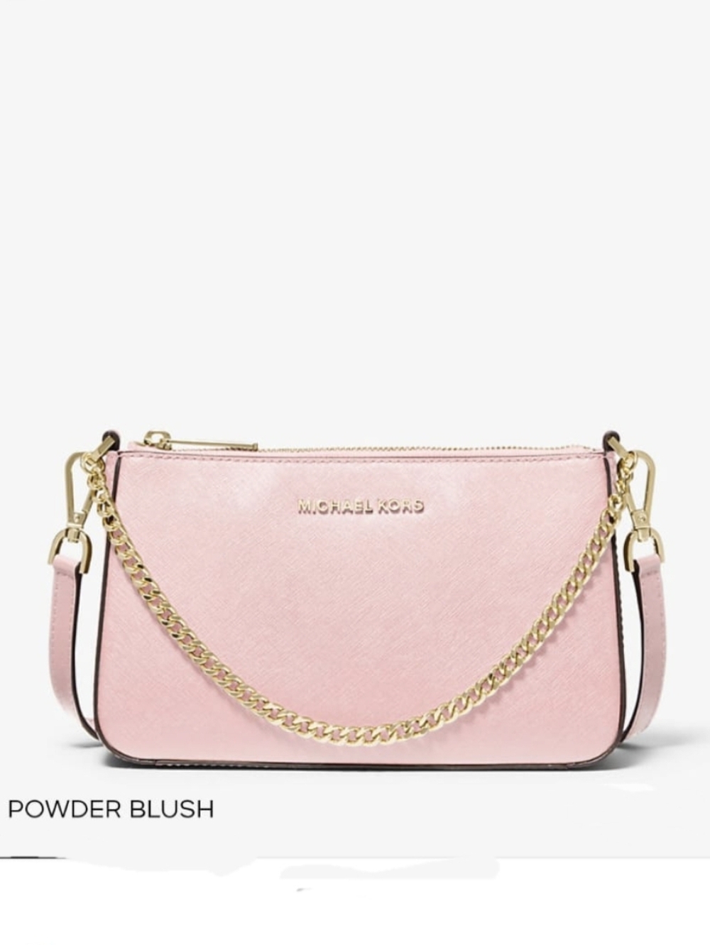 Michael Kors Medium Saffiano Leather Crossbody Bag with Gold Hardware